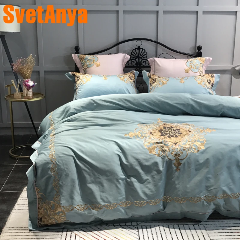 Svetanya Royal Style Embroidery Bedding Sets Queen King Size Bedlinen 100 egyptian Cotton ( Sheet Pillowcase Quilt Cover Set )
Svetanya Royal Style Embroidery Bedding Sets Queen King Size Bedlinen 100 egyptian Cotton ( Sheet Pillowcase Quilt Cover Set )