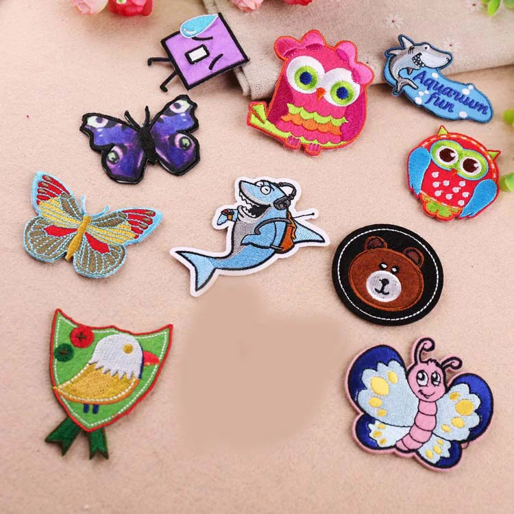 PGY 2019 New Parches Embroidered DIY Applique Wholesale Cheap Cartoon Butterfly Animal Patches For Clothing Shark bird Patches
PGY 2019 New Parches Embroidered DIY Applique Wholesale Cheap Cartoon Butterfly Animal Patches For Clothing Shark bird Patches