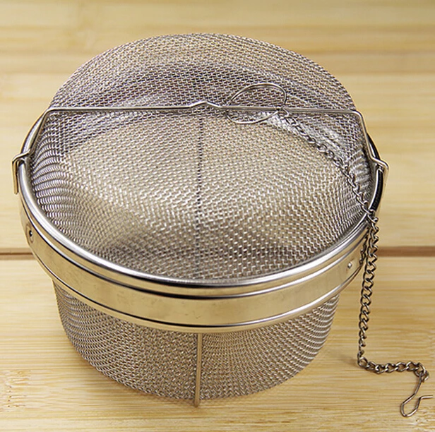 

Large stainless steel soup pot seasoning basket ball tea strainer ball material package Colanders
