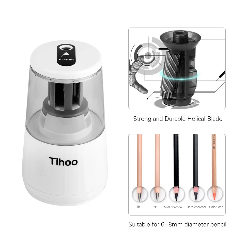 Multifunction Electric Pencil Sharpener Fast Sharpen Automatic Stop Dual Power Supply for School Office Home art sketch gift
Multifunction Electric Pencil Sharpener Fast Sharpen Automatic Stop Dual Power Supply for School Office Home art sketch gift