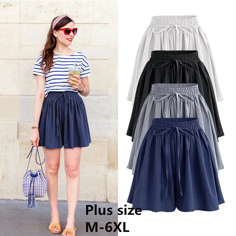 2019 Summer Wide Leg Shorts Women Large Size Casual Loose High waist Female Short pants Plus size M-6XL
2019 Summer Wide Leg Shorts Women Large Size Casual Loose High waist Female Short pants Plus size M-6XL