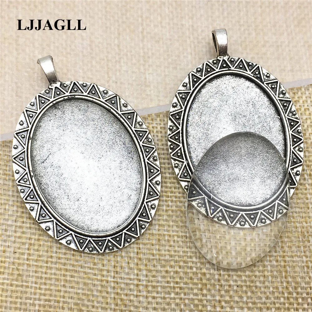 Metal Alloy 1set Silver Plated Figure Charm Fit 30*40mm Dia Oval Cameo Setting Base+Clear glass Cabochon Pendant Diy AZH074
Metal Alloy 1set Silver Plated Figure Charm Fit 30*40mm Dia Oval Cameo Setting Base+Clear glass Cabochon Pendant Diy AZH074