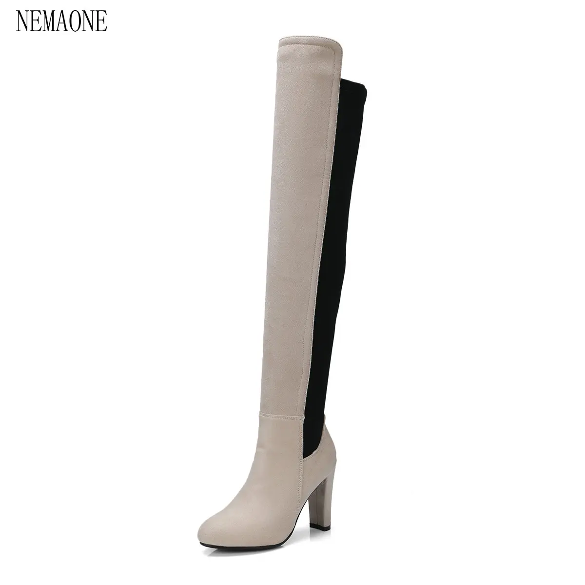 SHININGTHROUGH Women's pu Thigh High Boots Ladies Fashion Sexy Stretch Fabric Over the Knee Boots 2018 Female Winter Shoes
SHININGTHROUGH Women's pu Thigh High Boots Ladies Fashion Sexy Stretch Fabric Over the Knee Boots 2018 Female Winter Shoes