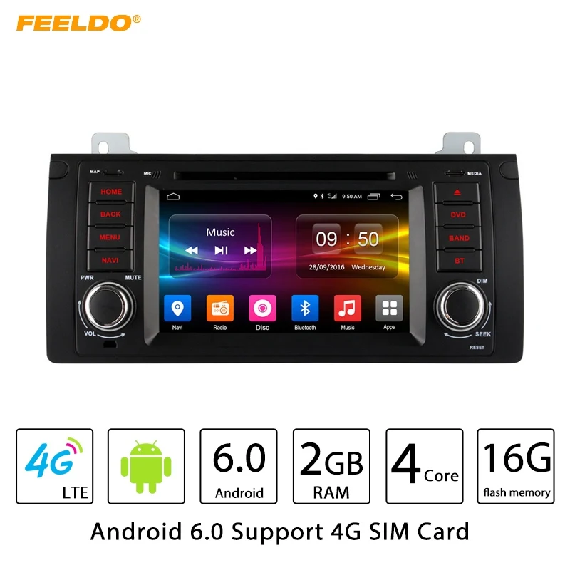 FEELDO 7" Android 6.0 (64bit) DDR3 2G/16G/4G LTE Quad Core Car DVD GPS Radio Head Unit For BMW 3 Series E39/X5 E53/M5(96~03)
FEELDO 7" Android 6.0 (64bit) DDR3 2G/16G/4G LTE Quad Core Car DVD GPS Radio Head Unit For BMW 3 Series E39/X5 E53/M5(96~03)