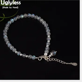 Uglyless 100% Real 925 Sterling Silver Women Fine Jewelry Handmade Beading Moonstone Bracelets Opal Balls Tassel Bracelet Bijoux
Uglyless 100% Real 925 Sterling Silver Women Fine Jewelry Handmade Beading Moonstone Bracelets Opal Balls Tassel Bracelet Bijoux