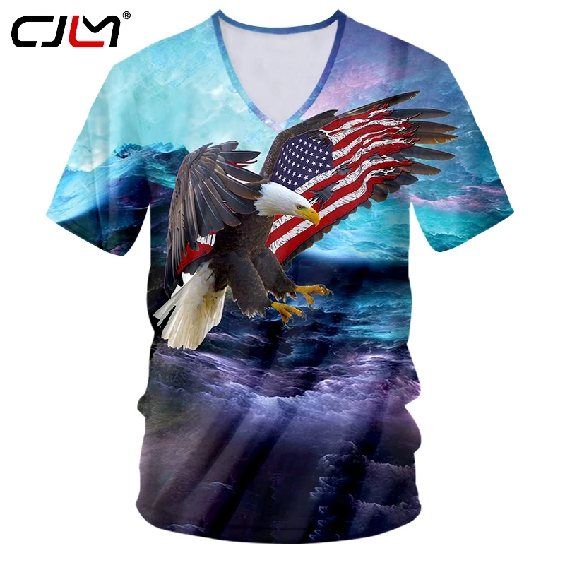 CJLM Summer Fashion Custom Streetwear 3D Eagle Full Body Print V-Neck Tshirt Big Size 5XL Drop-ship Hot Sale
CJLM Summer Fashion Custom Streetwear 3D Eagle Full Body Print V-Neck Tshirt Big Size 5XL Drop-ship Hot Sale