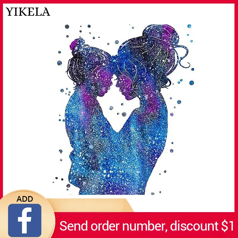 YIKELA Full Square Diamond Embroidery Starry Mother And Daughter Picture 5D DIY Diamond Painting Rhinestone Home Decoration Kit
YIKELA Full Square Diamond Embroidery Starry Mother And Daughter Picture 5D DIY Diamond Painting Rhinestone Home Decoration Kit
