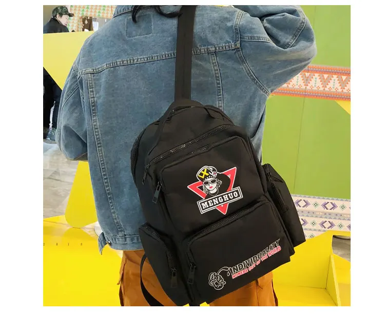 Menghuo Fashion Backpack School Bags for Teenage Girls Cute Travel Shoulder Backpack Bags Oxford Print Rucksack Laptop Backpack_14