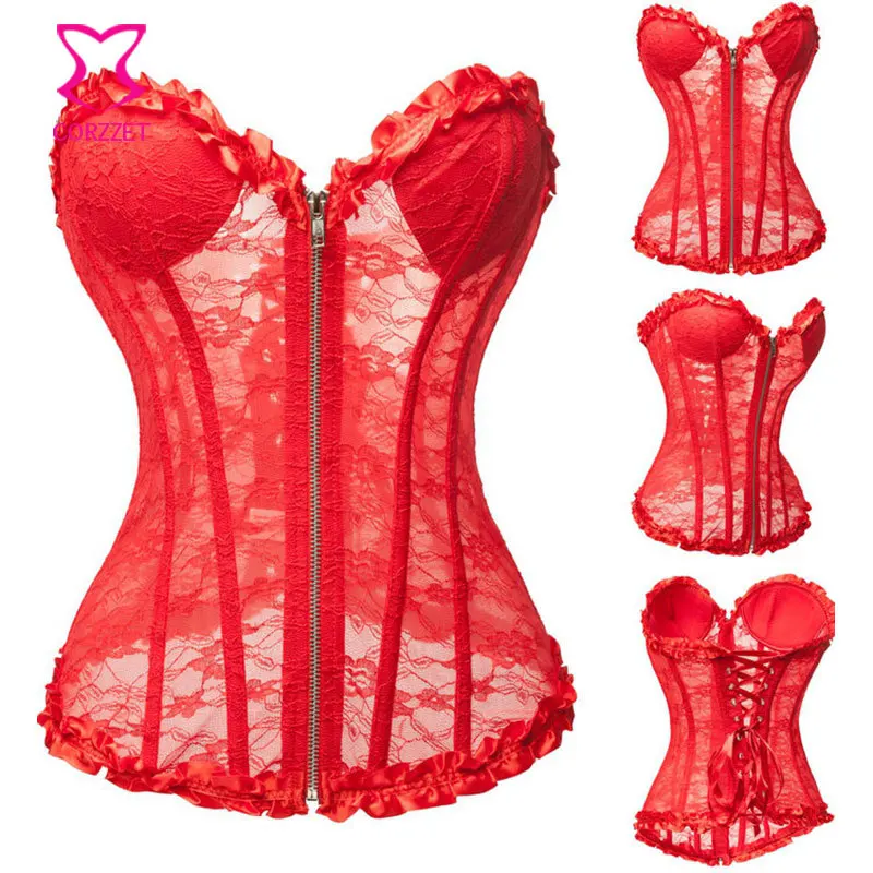 Gothic Burlesque Solid Floral Lace Overbust Corset with Padded Cup Women Bridal Bustier Zipper Sexy Lingerie Corselet Gorset
Gothic Burlesque Solid Floral Lace Overbust Corset with Padded Cup Women Bridal Bustier Zipper Sexy Lingerie Corselet Gorset