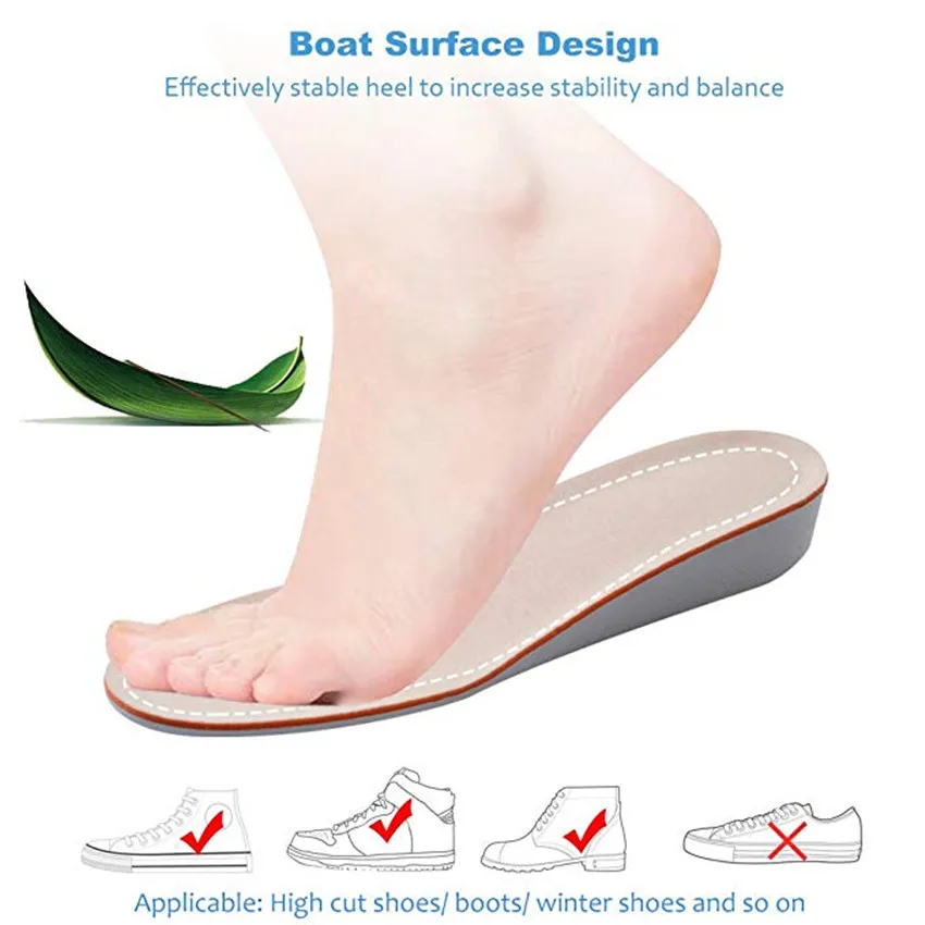 

EPHER Removable Insoles Height Increase Insoles Organic Fabric Shoe Pad Inserts Footcare Pads Shoe Accessories for Men Women