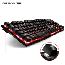 DBPOWER русских букв Игровая клавиатура с плавающими KeyCaps 3 Цвет