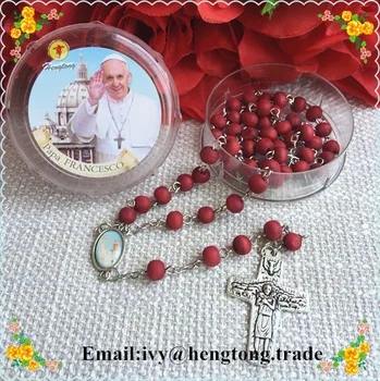 Free shipping perfumer rose scent red beads catholic rosary necklace, religious rosary with cross pope center&plastic saint case
Free shipping perfumer rose scent red beads catholic rosary necklace, religious rosary with cross pope center&plastic saint case