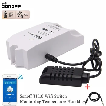 Sonoff TH10 Smart Home WiFi Switch Monitoring Temperature Humidity Wifi Smart Switch Automation Works With Alexa Google Home
Sonoff TH10 Smart Home WiFi Switch Monitoring Temperature Humidity Wifi Smart Switch Automation Works With Alexa Google Home