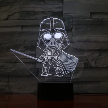 Star Wars Black Warrior 3D Night Light Creative Electric Illusion 3d Lamp LED 7 Color changing USB touch Lamp For Kid's Gift
Star Wars Black Warrior 3D Night Light Creative Electric Illusion 3d Lamp LED 7 Color changing USB touch Lamp For Kid's Gift