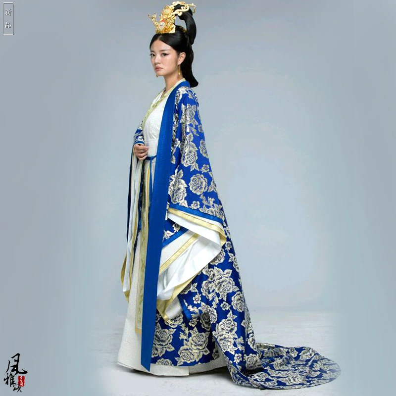 Экспресс мин Цзин дугу Бо РУО великолепный хвостый Hanfu костюм для ТВ Играть