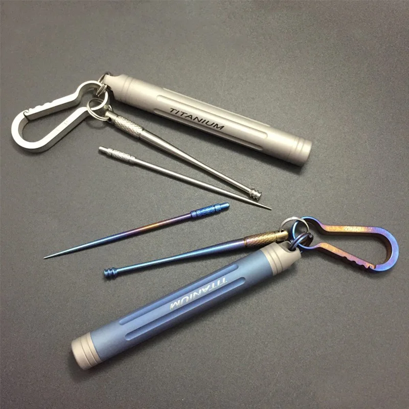 1PC EDC Portable Titanium Alloy EDC Waterproof Bottle Toothpick Earpick Set Keychain Hang Buckle Self-cleaning Tool Tableware
1PC EDC Portable Titanium Alloy EDC Waterproof Bottle Toothpick Earpick Set Keychain Hang Buckle Self-cleaning Tool Tableware