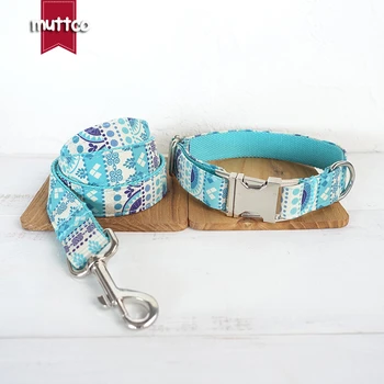 MUTTCO retailing handmade high quality collar fashionable Sapphire THE FOLK BLUE dog collars and leashes set 5 sizes UDC023
MUTTCO retailing handmade high quality collar fashionable Sapphire THE FOLK BLUE dog collars and leashes set 5 sizes UDC023