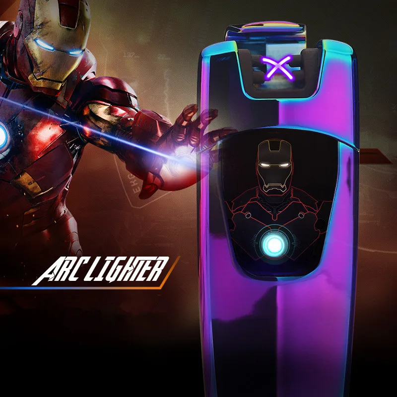 Free Laser Logo Luxury Iron Man Electric Lighter USB Rechargeable for Cigarette Smoking Plasma arc Cigar Lighter Christmas Gifts
Free Laser Logo Luxury Iron Man Electric Lighter USB Rechargeable for Cigarette Smoking Plasma arc Cigar Lighter Christmas Gifts