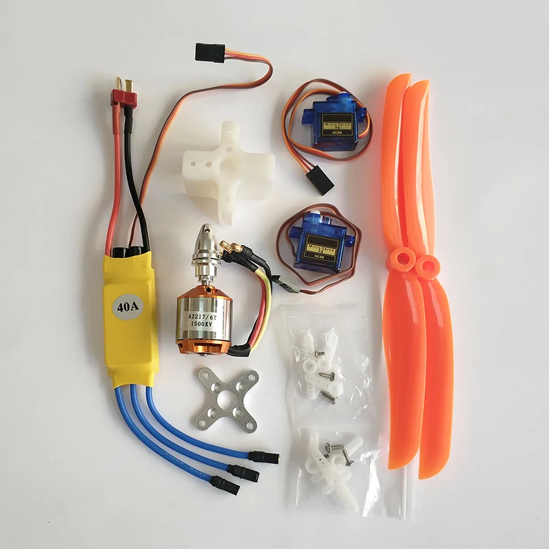 A2217 2217 1500KV бесщеточный двигатель + 40A ESC SG90 сервопривод 8060 пропеллер основа