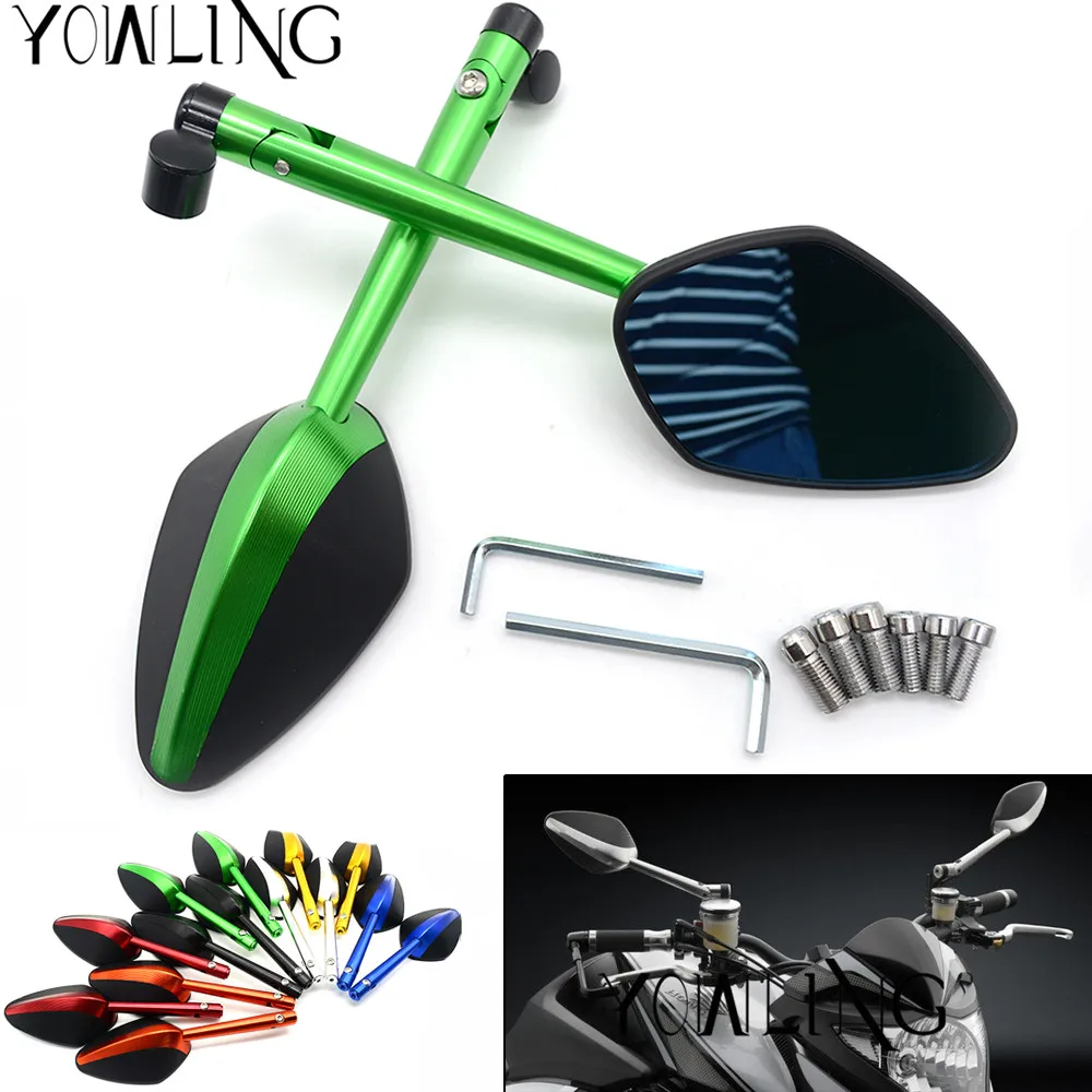 Motorcycle Mirrors motorbike moto CNC Rearview side Mirror Aluminum For Kawasaki Z750 Z800 Z1000 ZR800 ZRX1200 Honda MSX 125
Motorcycle Mirrors motorbike moto CNC Rearview side Mirror Aluminum For Kawasaki Z750 Z800 Z1000 ZR800 ZRX1200 Honda MSX 125