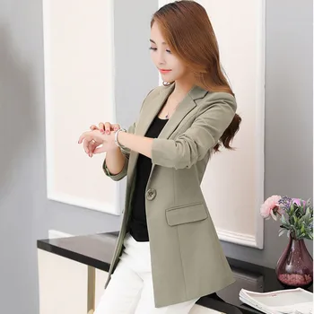 2019 Spring Autumn Women Blazers and Jacket Casual Solid Color Ladies Suit Jacket Single Button Slim Work Coat Plus Size 4XL LQ1
2019 Spring Autumn Women Blazers and Jacket Casual Solid Color Ladies Suit Jacket Single Button Slim Work Coat Plus Size 4XL LQ1