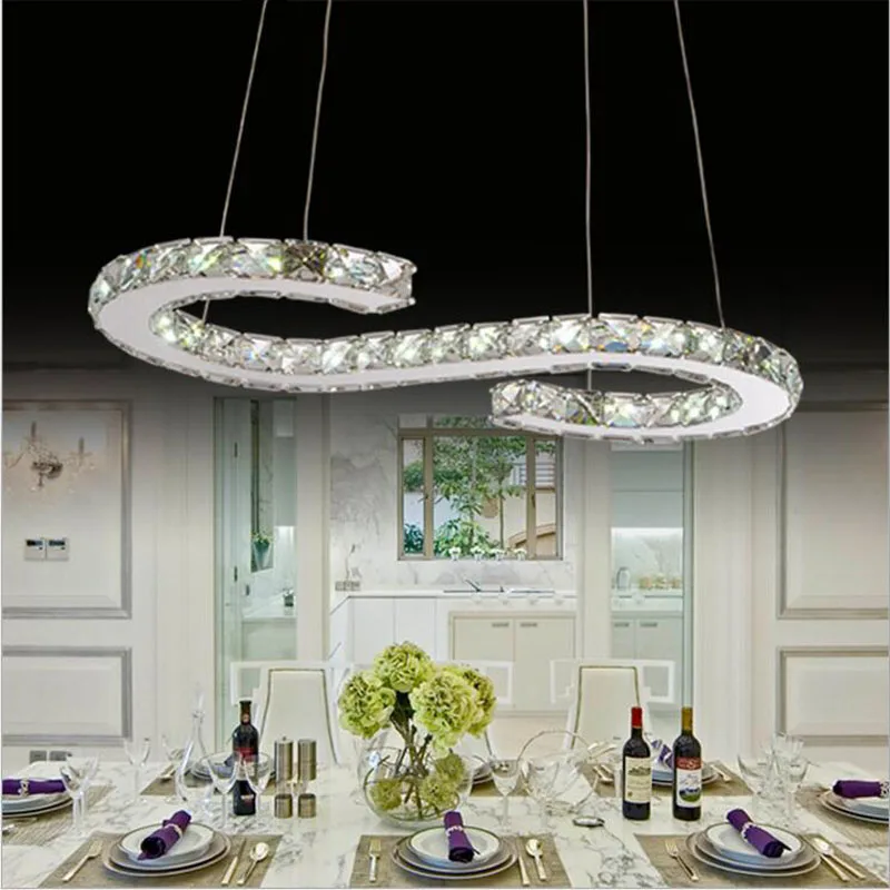 Modern simple crystal restaurant lamp creative personality stainless steel led bar lamp clothing store lights led lighting lamps
Modern simple crystal restaurant lamp creative personality stainless steel led bar lamp clothing store lights led lighting lamps