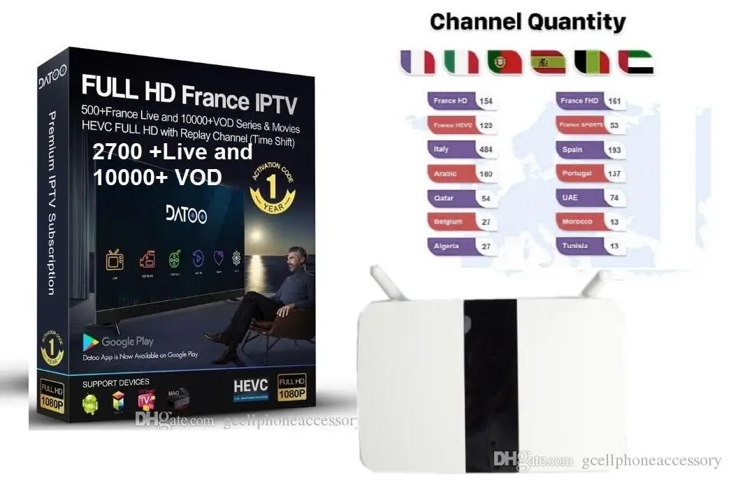 IPTV Box Smart Android 8.1 Europe TV free to Watch Arabic French Germany UK Italy Spain IP TV Channels DaToo
IPTV Box Smart Android 8.1 Europe TV free to Watch Arabic French Germany UK Italy Spain IP TV Channels DaToo