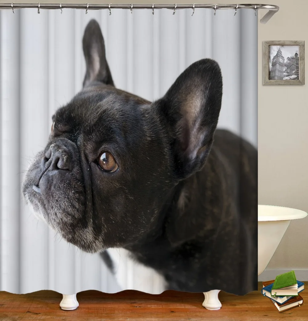 Cute Pet dog print animal Shower Curtains Waterproof Polyester Fabric Bath Screen Curtain for Home Decoration Bathroom Curtain
Cute Pet dog print animal Shower Curtains Waterproof Polyester Fabric Bath Screen Curtain for Home Decoration Bathroom Curtain