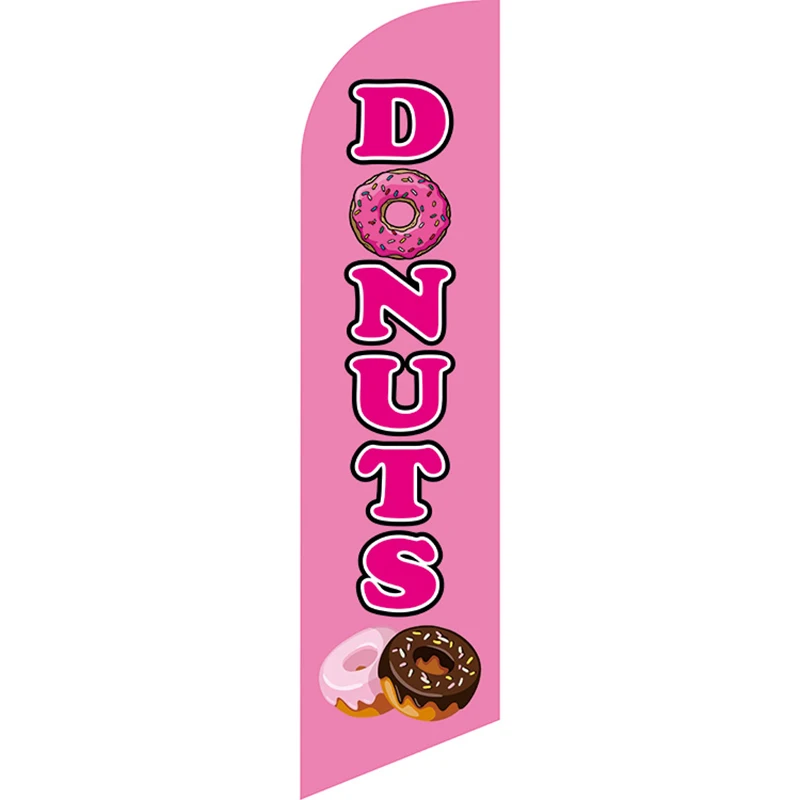 Factory Direct Sale Custom Donuts Feather Flag 110g Knitted Polyester Feather Flag Single Sided
Factory Direct Sale Custom Donuts Feather Flag 110g Knitted Polyester Feather Flag Single Sided
