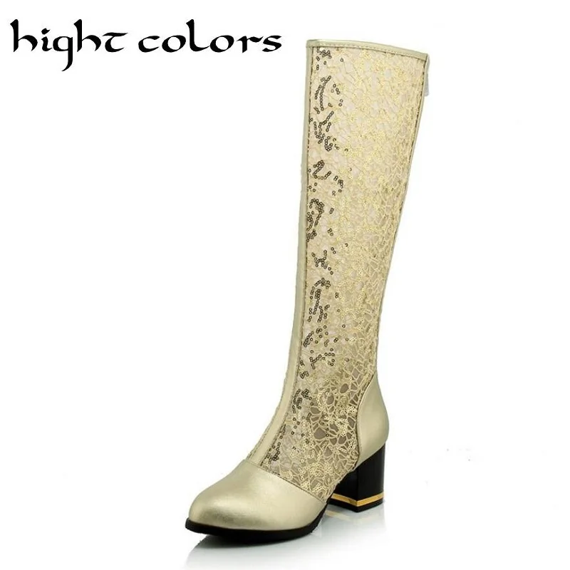 New Fashion Pointed Toe Women Knee High Boots Thick Heels zipper Sexy Cutout Mesh Boots Summer Cool Boots White Women's Shoes
New Fashion Pointed Toe Women Knee High Boots Thick Heels zipper Sexy Cutout Mesh Boots Summer Cool Boots White Women's Shoes