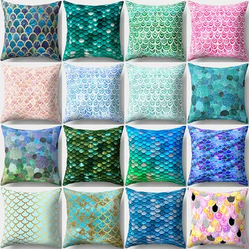 Mermaid Fish Scales Printing Throw Pillow Case Home Bed cotton linen sofa cushion cover
Mermaid Fish Scales Printing Throw Pillow Case Home Bed cotton linen sofa cushion cover