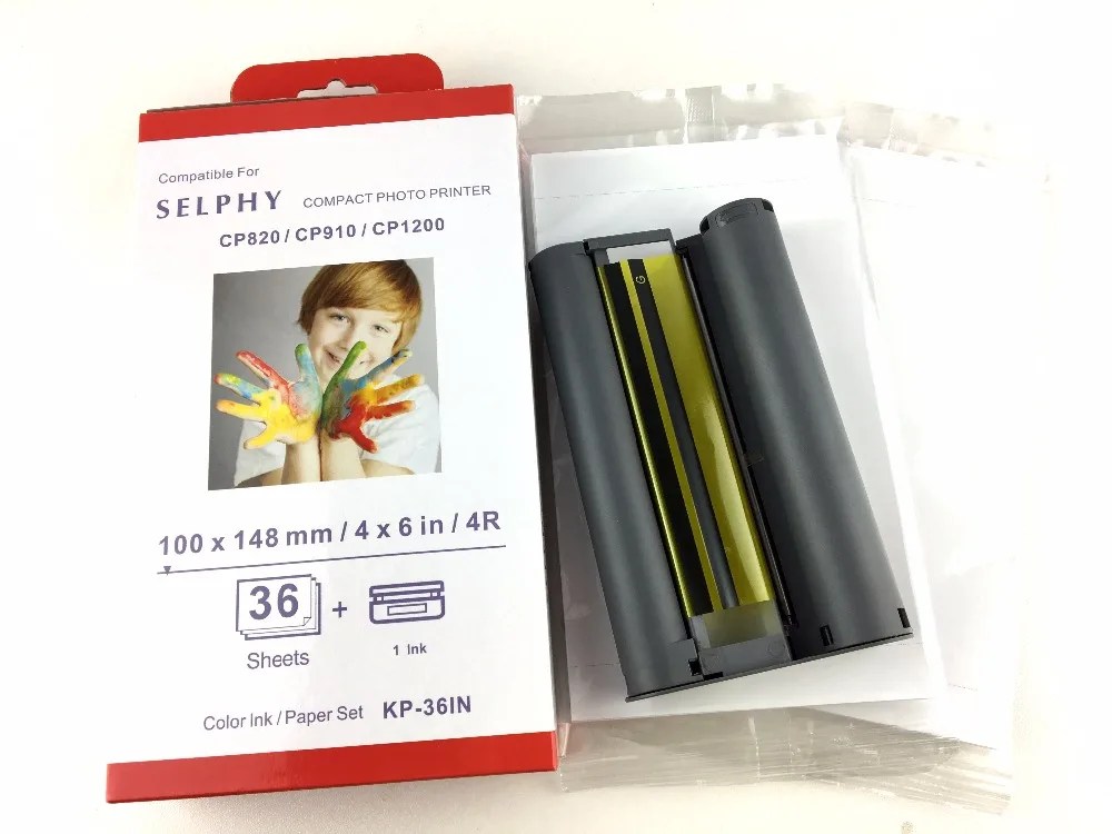 Compatible KP-36IN Color Ink Paper Set Work For Selphy CP800 CP810 CP820 CP900 CP910 CP1200 Printer 36 sheets Paper+1 Ink Ribbon
Compatible KP-36IN Color Ink Paper Set Work For Selphy CP800 CP810 CP820 CP900 CP910 CP1200 Printer 36 sheets Paper+1 Ink Ribbon