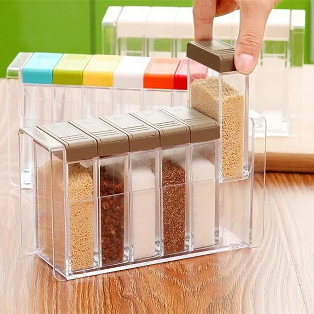 6pcs/set Spice Jar Seasoning Box Kitchen Spice Storage Bottle Jars Transparent PP Salt MSG Pepper Cumin powder Box Tool
6pcs/set Spice Jar Seasoning Box Kitchen Spice Storage Bottle Jars Transparent PP Salt MSG Pepper Cumin powder Box Tool