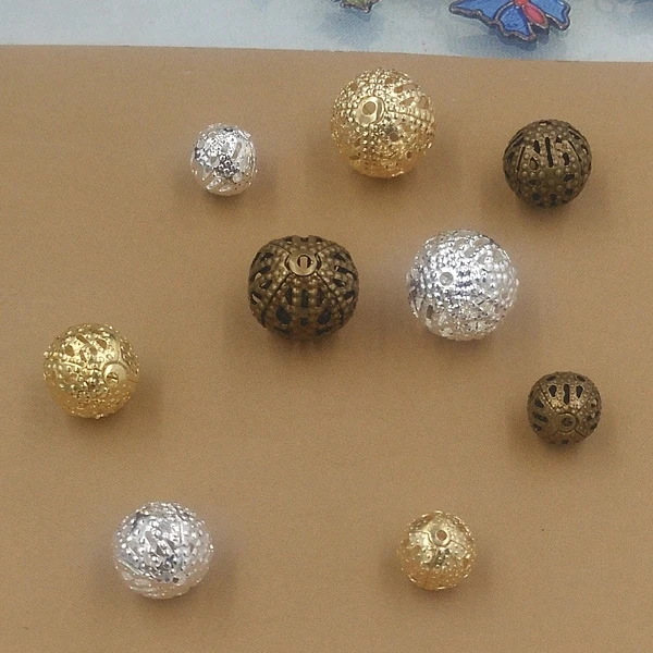 50pcs/lot 10mm/12mm Gold/Silver Plated Hollow Copper Beads Round Loose Seed Spacer Beads For DIY Craft Jewelry Making
50pcs/lot 10mm/12mm Gold/Silver Plated Hollow Copper Beads Round Loose Seed Spacer Beads For DIY Craft Jewelry Making