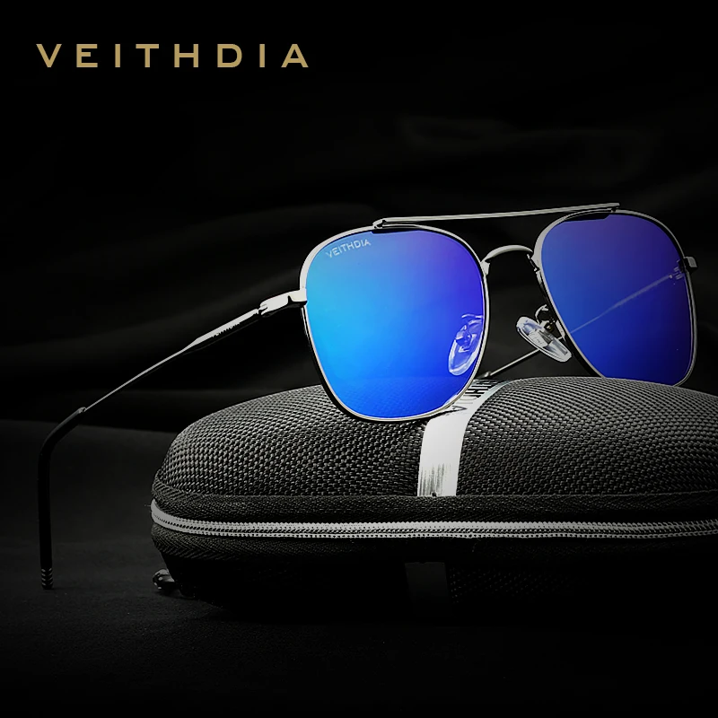 Фото VEITHDIA Fashion Brand Unisex Sun Glasses Polarized Coating Mirror Sunglasses Oculos Female Eyewear For Men/Women 3820 | Аксессуары для