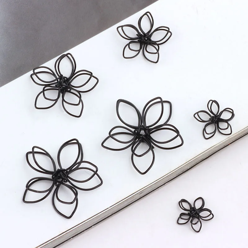 50pcs/lot Black color wire flower Charms handmade flower Pendants For DIY Earring Jewelry Making Finding Earrings Accessories
50pcs/lot Black color wire flower Charms handmade flower Pendants For DIY Earring Jewelry Making Finding Earrings Accessories