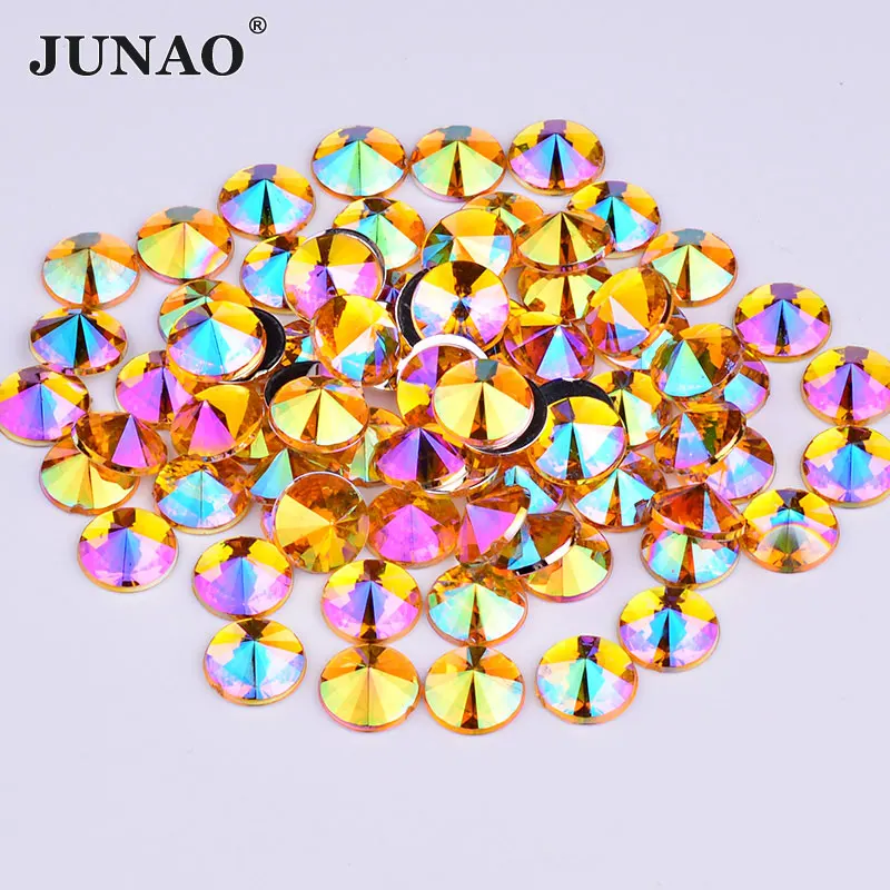 JUNAO 10mm Yellow AB Crystals Flatback Acrylic Rhinestones Round Rivoli Crystal Stones Non Hotfix Non Sewing Beads for Clothes
JUNAO 10mm Yellow AB Crystals Flatback Acrylic Rhinestones Round Rivoli Crystal Stones Non Hotfix Non Sewing Beads for Clothes