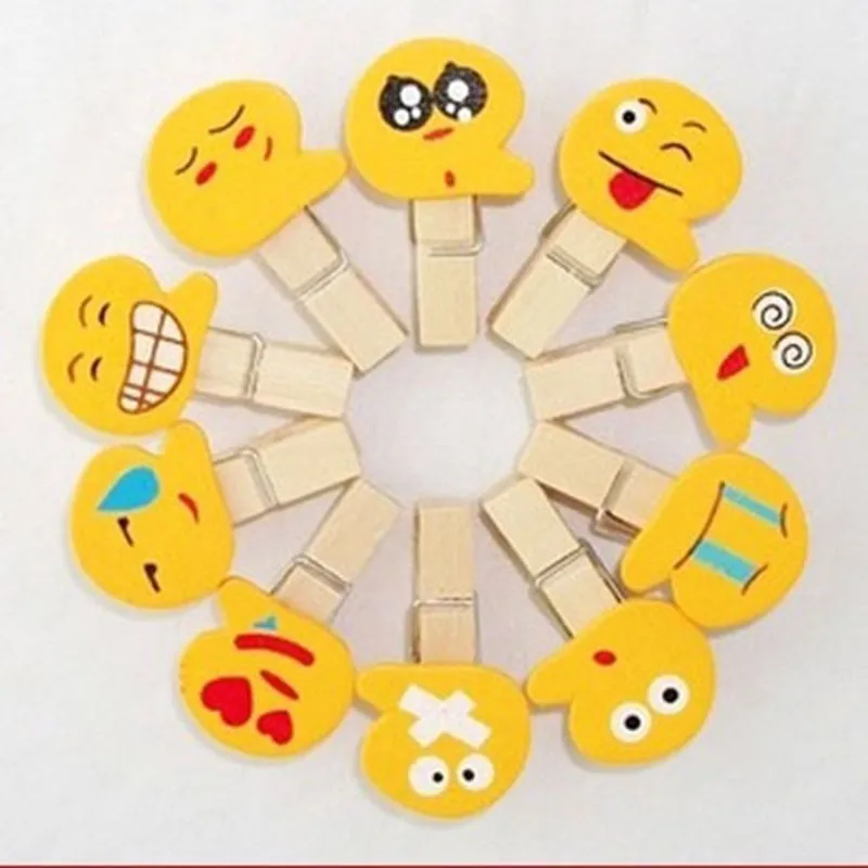 10pcs Emotion Wooden Clips Funny Cute Mini Photo Pegs DIY Clips Note Memo Holder Card Craft Party Wedding Room Decorating Clips
10pcs Emotion Wooden Clips Funny Cute Mini Photo Pegs DIY Clips Note Memo Holder Card Craft Party Wedding Room Decorating Clips