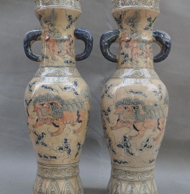 Marked China Dynasty Wucai Old Porcelain Glaze Kirin Statue Bottle Pot Jar Vase
Marked China Dynasty Wucai Old Porcelain Glaze Kirin Statue Bottle Pot Jar Vase