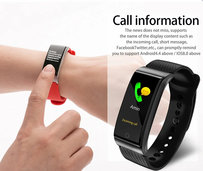 Image of call information Smart waterproof watch with pedometer. Smart waterproof watch with heart rate monitor Foto of call information Smart waterproof watch with pedometer. Smart waterproof watch with heart rate monitor