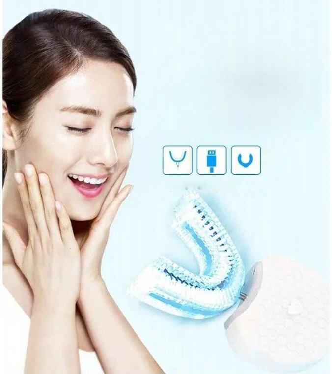 360 Degree Wave Brush Intelligent Automatic Sonic Lazy Electric Toothbrush USB Rechargeable Ultrasonic U Shape Blue Cold Light
360 Degree Wave Brush Intelligent Automatic Sonic Lazy Electric Toothbrush USB Rechargeable Ultrasonic U Shape Blue Cold Light