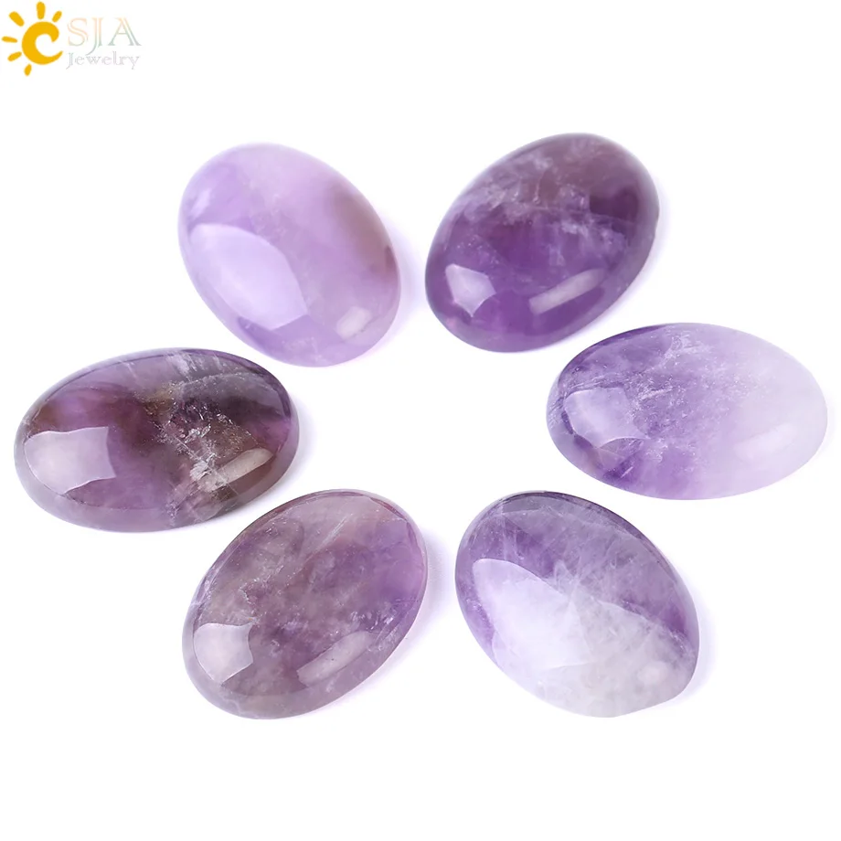 CSJA 1PC Natural Stone Purple Crystal Beads 4 Sizes for Choice Oval Quartz Reiki Accessories Fit DIY Rings Bracelet Pendant F506
CSJA 1PC Natural Stone Purple Crystal Beads 4 Sizes for Choice Oval Quartz Reiki Accessories Fit DIY Rings Bracelet Pendant F506
