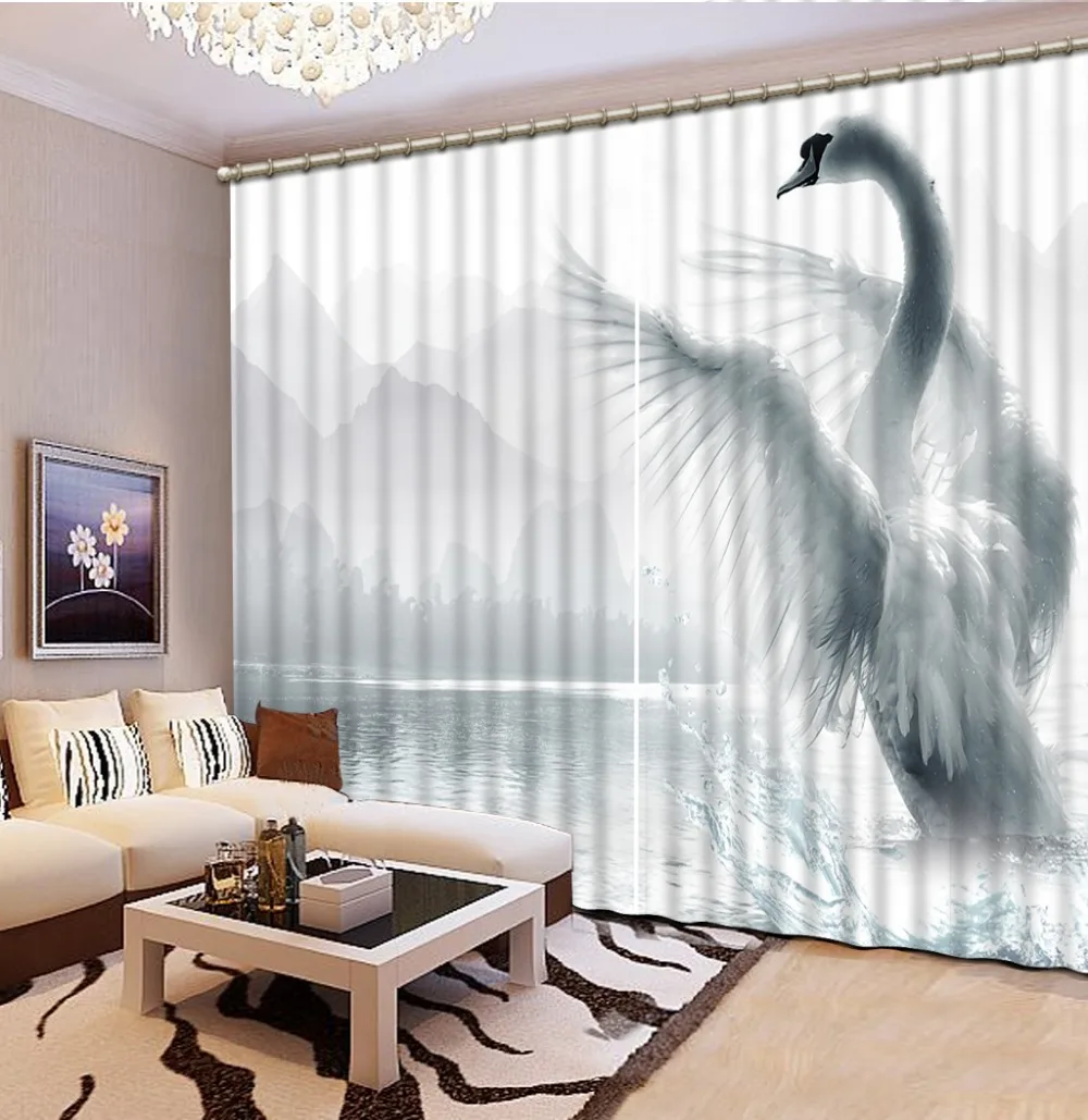Modern style White lake animal 3D Window Curtains For Bedding room Curtains for living room Home Decoration
Modern style White lake animal 3D Window Curtains For Bedding room Curtains for living room Home Decoration