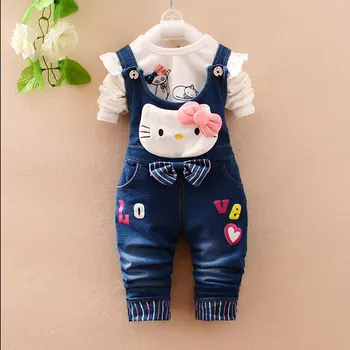 2018 spring new infant baby girls clothing T-shirt + cowboy overalls suit for girls baby wear fashion brand design clothes set
2018 spring new infant baby girls clothing T-shirt + cowboy overalls suit for girls baby wear fashion brand design clothes set
