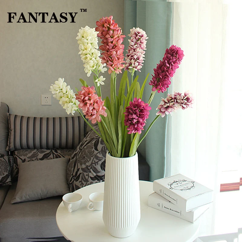 10pcs 95cm Long Branch Fake Hyacinth Flower Artificial Flowers Bouquet 2 Head High Quality Handmade Plant For Dining Table Decor
10pcs 95cm Long Branch Fake Hyacinth Flower Artificial Flowers Bouquet 2 Head High Quality Handmade Plant For Dining Table Decor