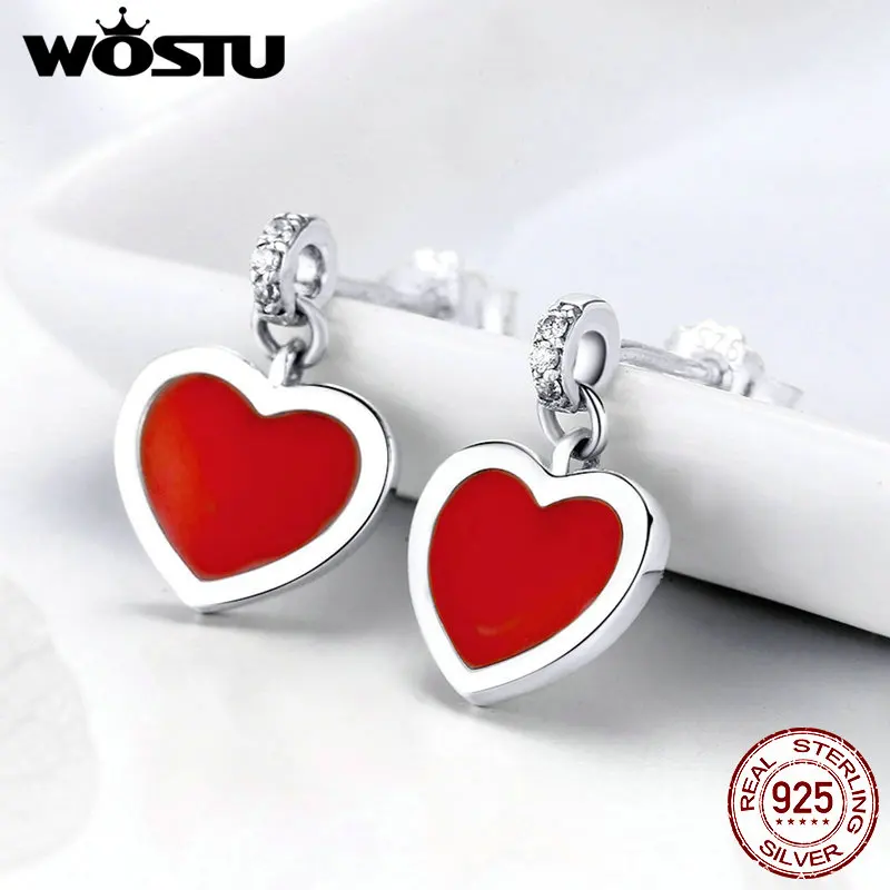 WOSTU Be My Valentine Heart Red Stud Earrings 925 Sterling Silver Clear CZ Small Earrings For Women Girls Lovely Jewelry FIE580
WOSTU Be My Valentine Heart Red Stud Earrings 925 Sterling Silver Clear CZ Small Earrings For Women Girls Lovely Jewelry FIE580