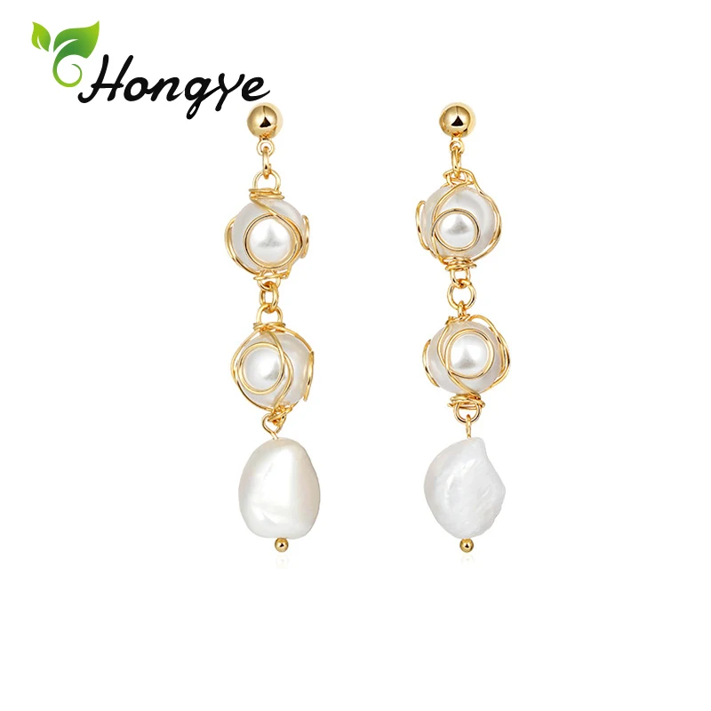 Hongye Freshwater Pearl Drop Earrings for Women Elegant 14k Gold Color Fashion Brincos Tassel Hanging Earrings Statement Jewelry
Hongye Freshwater Pearl Drop Earrings for Women Elegant 14k Gold Color Fashion Brincos Tassel Hanging Earrings Statement Jewelry