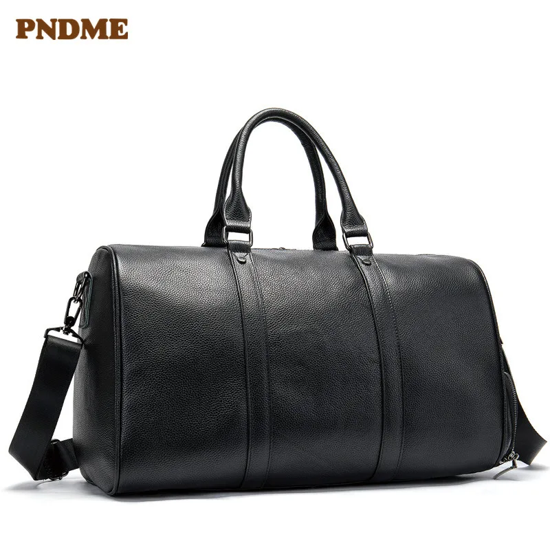 PNDME genuine leather large-capacity travel bag simple outdoor travel First layer cowhide black luggage bag Men's travel bag
PNDME genuine leather large-capacity travel bag simple outdoor travel First layer cowhide black luggage bag Men's travel bag