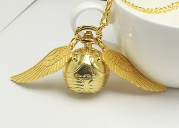 harri Potter Necklace Top Luxury Golden Snitch Ball Quartz Pocket Watch Pendant with Chain Gifts for Men Women Kids reloj Gift
harri Potter Necklace Top Luxury Golden Snitch Ball Quartz Pocket Watch Pendant with Chain Gifts for Men Women Kids reloj Gift