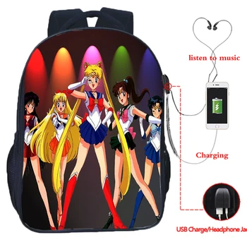 Beautiful Sailor Moon Rucksack Tsukino Usagi Girls Women Student Back to College Mochila USB Charging School Functional Backpack
Beautiful Sailor Moon Rucksack Tsukino Usagi Girls Women Student Back to College Mochila USB Charging School Functional Backpack